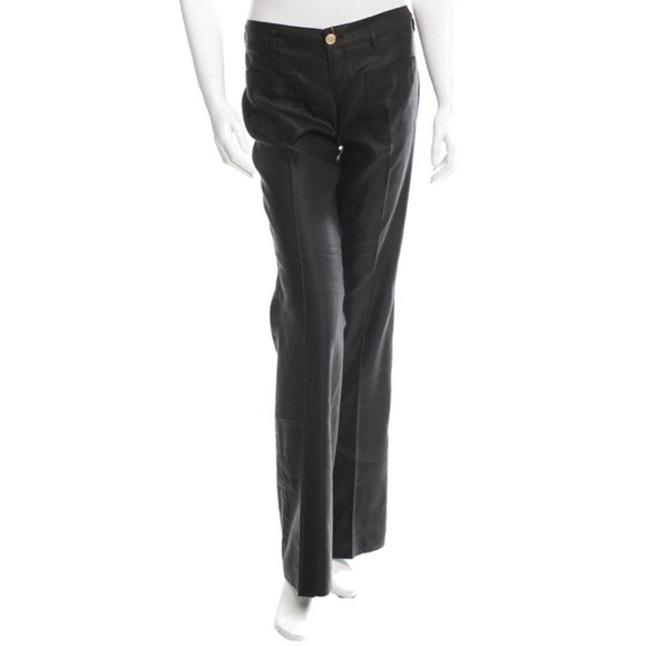 Gucci Pants - Authentic Gucci Silk Hemp Pants Black Size 42 US 6